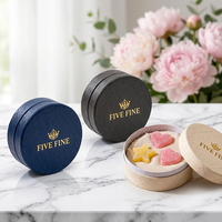Cajas de Regalo Rígidas Hechas a Mano con Logotipo Personalizado en Relieve o Grabado, para Galletas, Sushi, Dulces, Cajas de Regalo de Lujo en Papel Dorado, Color Rosa, para Celebrar Navidad