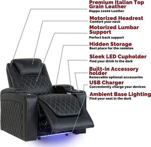 Chaise de cinéma Thea <span class=keywords><strong>ther</strong></span> Seat Ensemble de canapés inclinables modernes Chaise de cinéma Vip de luxe Canapé de salon - Product Image 4