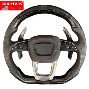 Convient pour <span class=keywords><strong>Audi</strong></span> Q5L Q7 Q8 A6 A7, ensemble de volant plat, modèle sport, volant en fibre de carbone de type D - Product Image 2