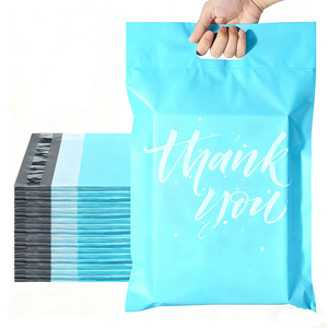 Custom Logo Printed Express Recycled Black Handle Courier Bag Clothes Shipping Package Envelope Strong Sealing Poly Mailer Bag