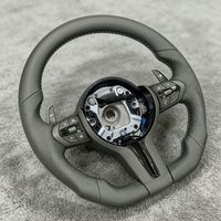 Volante Deportivo OEM Estándar para Automóvil, Totalmente Perforado, de Cuero Auténtico, para BMW F10 F30 F90 F92 F93 F07 F06 F03 F13