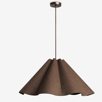 Lampe suspendue en forme de fleur en tissu texturé ondulé, lumière douce et diffuse, lampe d'ambiance pour la maison, salon, salle à manger, chambre à coucher