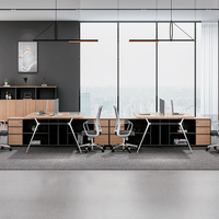 Guangdong Bureaux et chaises de bureau Combinaison 2 4 6 personnes Personnel informatique Poste de travail modulaire Bureau Mobilier de bureau