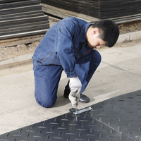 Tapis de protection de terrain de chantier en PE à emboîtement, robustes et durables, pour équipement temporaire, construction, excavatrice, route, tapis en HDPE