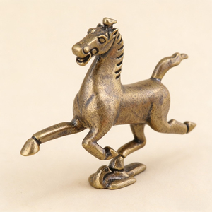 Articoli decorativi KI Tengqiao completamente placcati in rame, adatti per la decorazione di animali domestici, tè e articoli per la casa, in rame antico, oggetti artigianali da scrivania - Product Image 2