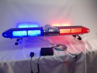 Barra de luz LED estroboscópica de advertencia, 1200mm, barra de luz de ambulancia con altavoz de sirena