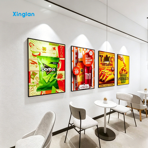 Advertising LED <b>Light</b> Boxes Ultra-Thin Rectangle Hanging Aluminum Frame Size Posters Menus Movie Poster Displays XL-DX071 Pull-o - Product Image 1