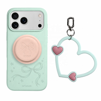 Nouvelle coque de téléphone magnétique antichoc en silicone liquide personnalisable OEM pour iPhone 15 16 17 18 Pro Max avec Pop Grip et porte-clés