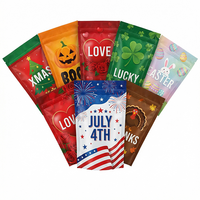 Pochettes personnalisées en Mylar avec fenêtre transparente pour cartes à collectionner, sacs d'emballage anti-UV