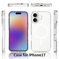 Coque transparente magnétique pour iPhone 18 Pro, protection cristalline pour iPhone 18 17 Pro Max