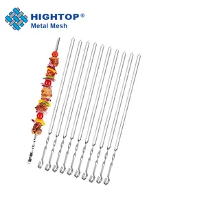 Estilo brasileño 20,5 ''largo grande de acero inoxidable Shish Kebab Bbq Pinchos Tenedor