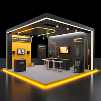 Stand d'exposition facile à assembler, équipement publicitaire, stand de salon professionnel, stand d'exposition, stand modulaire en bois
