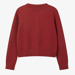 Women's <b>Cardigan</b> Knitwear Red Single Breasted Bow Detail Loose Fit Vintage Style Spring Autumn Wear Anti Pilling - Product Image 5