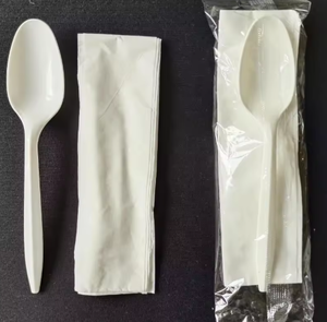 Juego <span class=keywords><strong>de</strong></span> Cubiertos <span class=keywords><strong>de</strong></span> PP desechable envuelto individualmente con <span class=keywords><strong>cuchara</strong></span> <span class=keywords><strong>de</strong></span> 2,5 gramos y 6 pulgadas y servilleta <span class=keywords><strong>de</strong></span> una capa, incluye servilleta <span class=keywords><strong>de</strong></span> una capa - Product Image 1