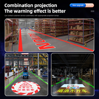 Lumières de projection laser industrielles Yufan Panneaux d'avertissement Ligne laser de trottoir virtuel Projecteurs laser haute puissance haute luminosité