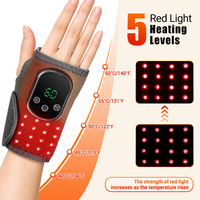 Kabelloser Rotlichttherapie-Handmassager mit Intelligenter NTC-Heizung und Vibration, Handgelenk-Massagegürtel zur Linderung von Karpaltunnelsyndrom-Schmerzen