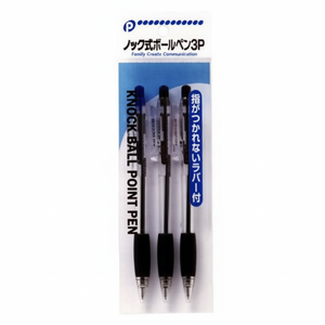Penna a sfera retrattile nera 3P - Product Image 1