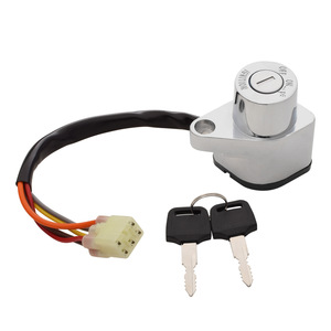 Cerradura de encendido genérica para motocicleta con llaves para Suzuki Intruder VL1500 VZ800 97-04, pieza de repuesto frontal de aluminio - Product Image 1