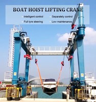 Grue de levage de bateaux robuste et personnalisable, grue de yacht de 5 à 100 tonnes, palan marin pour chantier naval et port