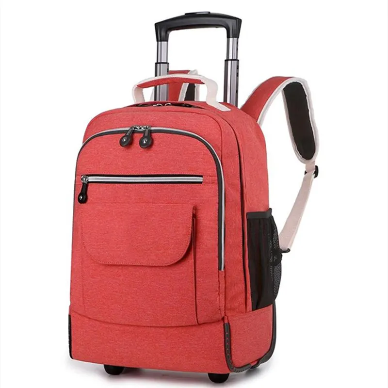 FULIYA Wheels Rolling Travel Luggage Laptop Backpack Custom Waterproof Large Backpack Trolley Bag