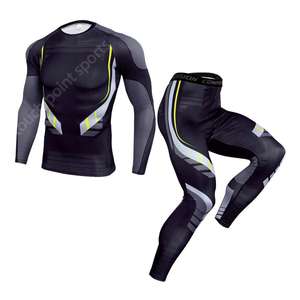 Conjunto de entrenamiento sin costuras para hombre, ropa de gimnasio ajustada - Product Image 1