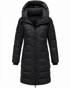 Manteau parka long matelassé OEM épais et brillant à capuche pour femme – Veste d'hiver haut de gamme pour le froid extrême - Product Image 1