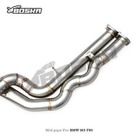 Tuyau d'échappement intermédiaire OEM 2,5 pouces/2,75 pouces avec tube en Z à longueur égale pour BMW M3/M4 F80/F82/F83 S55 3.0T 2015-2017 en acier inoxydable SS304
