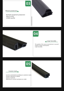 <span class=keywords><strong>Burlete</strong></span> de <span class=keywords><strong>Goma</strong></span> EPDM de Diseño Tradicional para Vidrio, Sello de Borde de Vidrio para Puertas y Ventanas de <span class=keywords><strong>Aluminio</strong></span> - Product Image 5