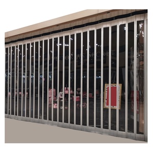 Porte <span class=keywords><strong>Scorrevoli</strong></span> Moderne in PVC Effetto Ghiaccio per Negozi, Porte Pieghevoli a Fisarmonica in Policarbonato Cristallino Competitive - Product Image 1