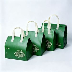 Custom Non Woven Eco-Friendly Takeout Cooler Bag with Custom Printed Logo Thermal & Waterproof Letter Pattern - Product Image 1