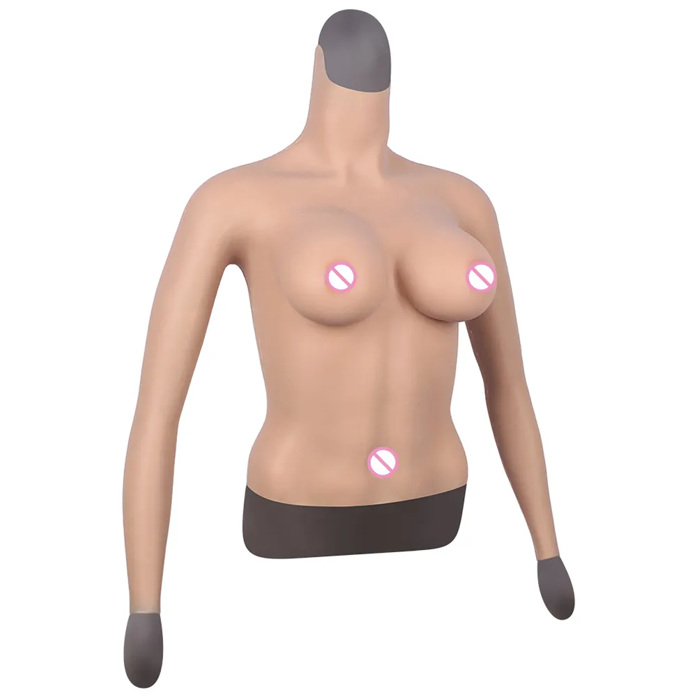 Crossdresser Cosplay Artificial Men to Women fake boobs silicone breast form with arm for Shemale Transgender Drag Queen