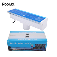 Penjualan Panas Harga Pabrik Cascada Para Piscina Saluran Air Terjun Bawah Air Bahan ABS PC Air Terjun Luar Ruangan Dengan Lampu LED