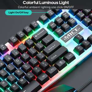 Bonne qualité <span class=keywords><strong>iMICE</strong></span> AN-350 104 touches suspendues Keycaps sensation mécanique brillant ensemble <span class=keywords><strong>clavier</strong></span> et souris de jeu filaire - Product Image 5