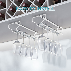 Soporte para copas de vino de alta calidad, colgador debajo del gabinete, estante para copas de vino, estante de almacenamiento colgante de cocina, Organizador - Product Image 4