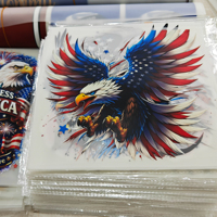Transferts DTF personnalisés patriotiques américains en gros, motifs prêts à presser, thermocollants, pour sérigraphie sur T-shirts, décalcomanies en vrac