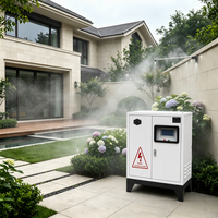 Pulvérisateur de brume rafraîchissante en acier inoxydable pour terrasse de loisirs, gîte, aménagement paysager, buses anti-colmatage, haute pression 100 bars, commande tactile