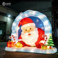 Décoration de renne rougeoyante faite à la main de qualité supérieure-Lanterne de renne LED pour décoration extérieure de Noël e