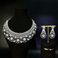 Set Romantis Wanita Berlapis Platinum Kuningan Motif Bunga Gaya Vintage Eropa Amerika, Modis dan Serbaguna, Bertabur Zirkon