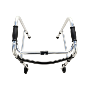 Advanced Medical Model Double Bend <strong>Wheeled</strong> Aluminum Alloy <strong>Walker</strong> Lightweight Portable Design Standing Disabilities Sponge Handle - Product Image 5