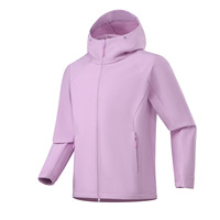 Veste softshell unie à capuche pour homme et femme, équipement d'escalade en plein air, doublure polaire, chaude, coupe-vent, vêtements de randonnée