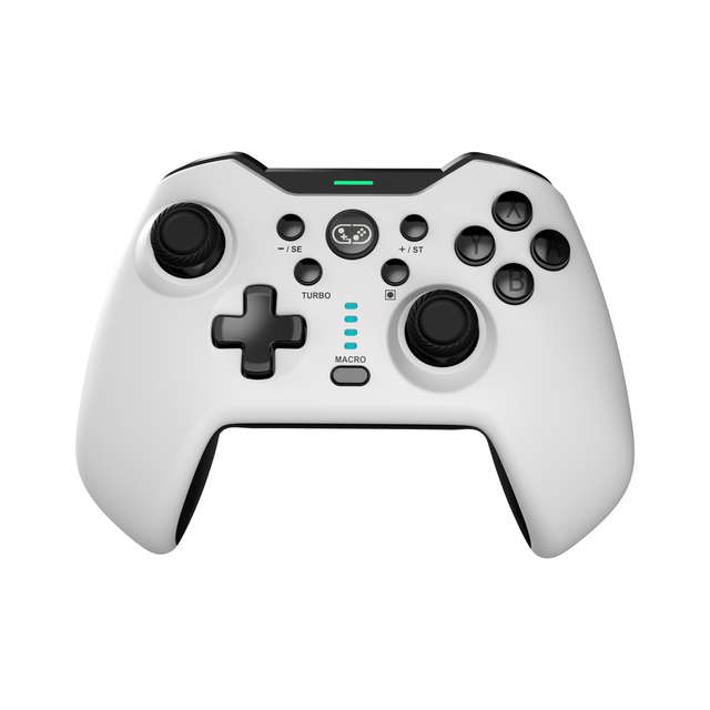 Programmable Wireless PC Gamepad Joystick Remote with Dual Vibration and Turbo Button for Switch Controllers