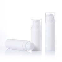 Flacon pulvérisateur sans air en plastique cylindrique de 5 ml, 10 ml, 15 ml, flacon de lotion, format voyage, portable, rechargeable