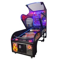 Panier d'arcade de Machine de jeu de tir de basket-ball d'amusement d'intérieur à pièces avec le type de boxe de matériel électronique en métal