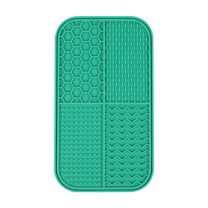 Non-Toxic Slow Feeder Lick Mat, 4-Section Pure Silicone with Suction Base for Dog Anxiety Relief, Custom Logo