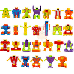 Figurines de Robots de l'<span class=keywords><strong>alphabet</strong></span>, jouets éducatifs, lettres ABC, apprentissage préscolaire, tige Montessori, jouet d'enseignement en classe, 26 pièces - Product Image 1