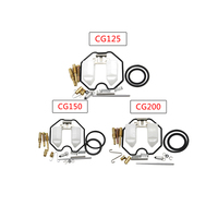 Kit de réparation de carburateur moto OEM ODM neuf compatible PZ26/PZ27/PZ30 CG125/CG150/CG200, incluant flotteur, aiguille, valve et joint torique