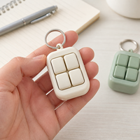 Clavier mécanique personnalisé à 4 touches, porte-clés anti-stress tactile, jouet anti-stress, cadeau promotionnel d'anniversaire
