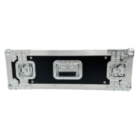 Boîtier de transport 4U pour amplificateur, qualité OEM/ODM, étanche IP67, avec portes avant/arrière fusionnables, accessoires en zinc bleu