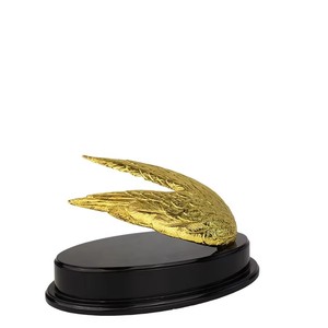 Trophée personnalisé en alliage de zinc plaqué argent - Trophée écologique en métal plaqué avec gravure or et argent - Product Image 1