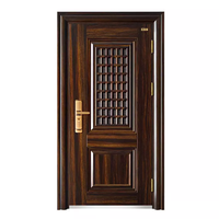 Porte d'entrée extérieure en aluminium sur mesure, antirouille et isolante pour maison résidentielle